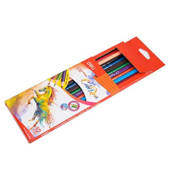 Цветни моливи Deli Colorun 12 цв.4584