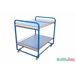 Количка за сервиране 80Х50 H=76 см. Два термоустройчиви плота компакт  .0