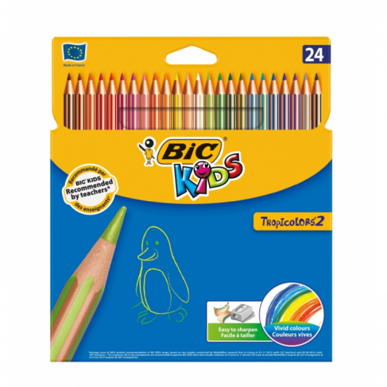 Цветни моливи BIC Kids Tropicolors 24 цвята .3560